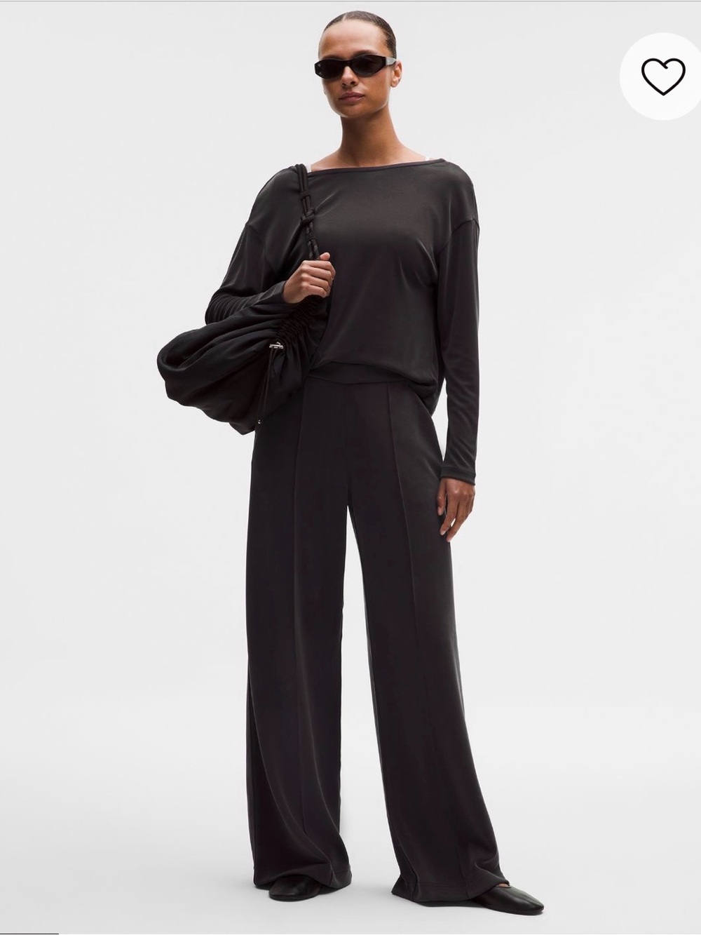 NWT Lululemon Softstreme HR Pintuck Navy Wide-Leg Pants